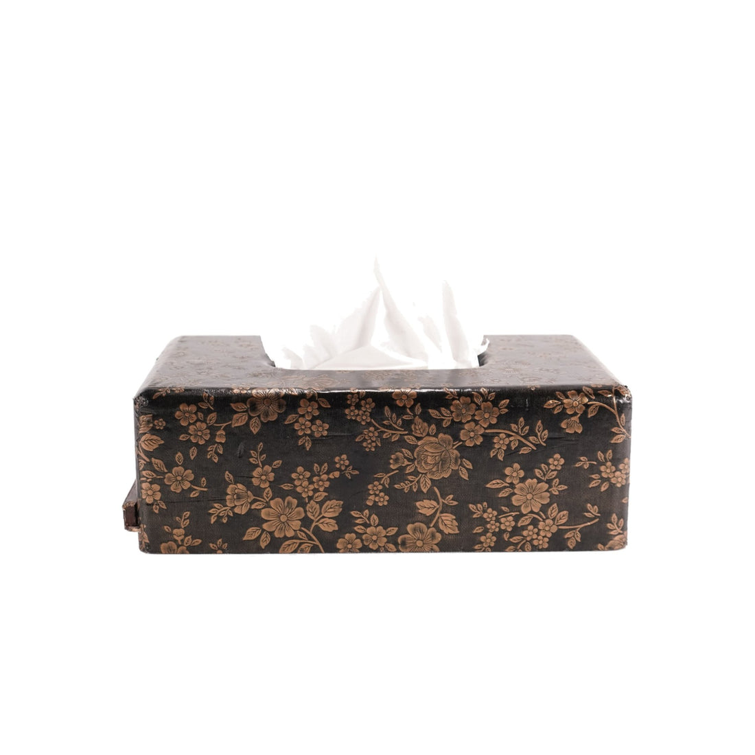 Black &amp; Gold Floral Tissue Box - Sirdab - Unknown