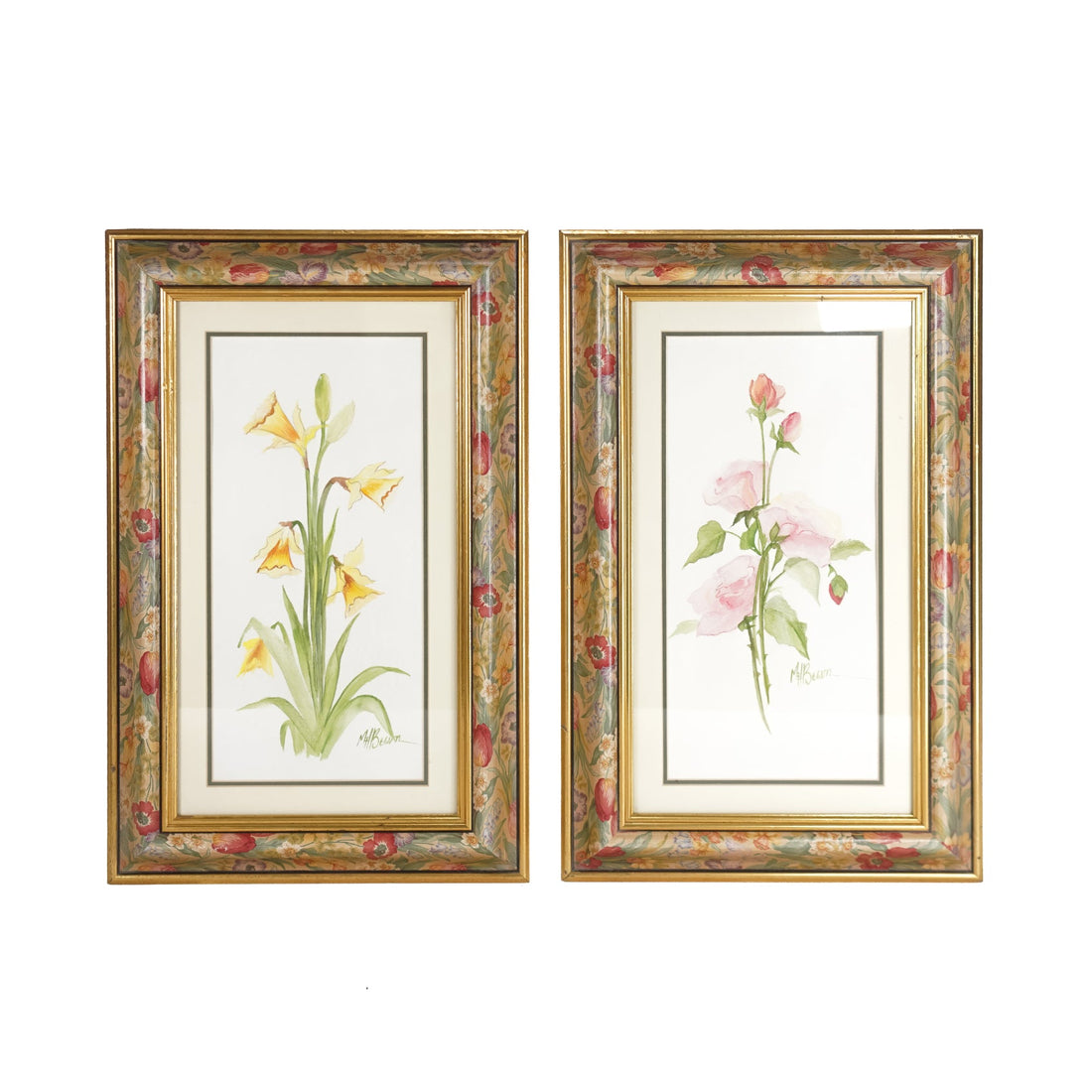 Pair of Vintage Floral Frame - Sirdab - Unknown