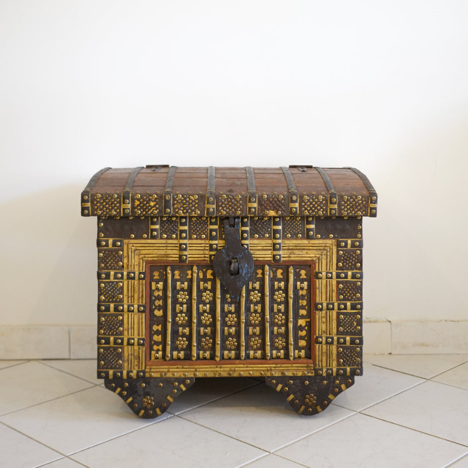 Antique Indian Chest on Wheels