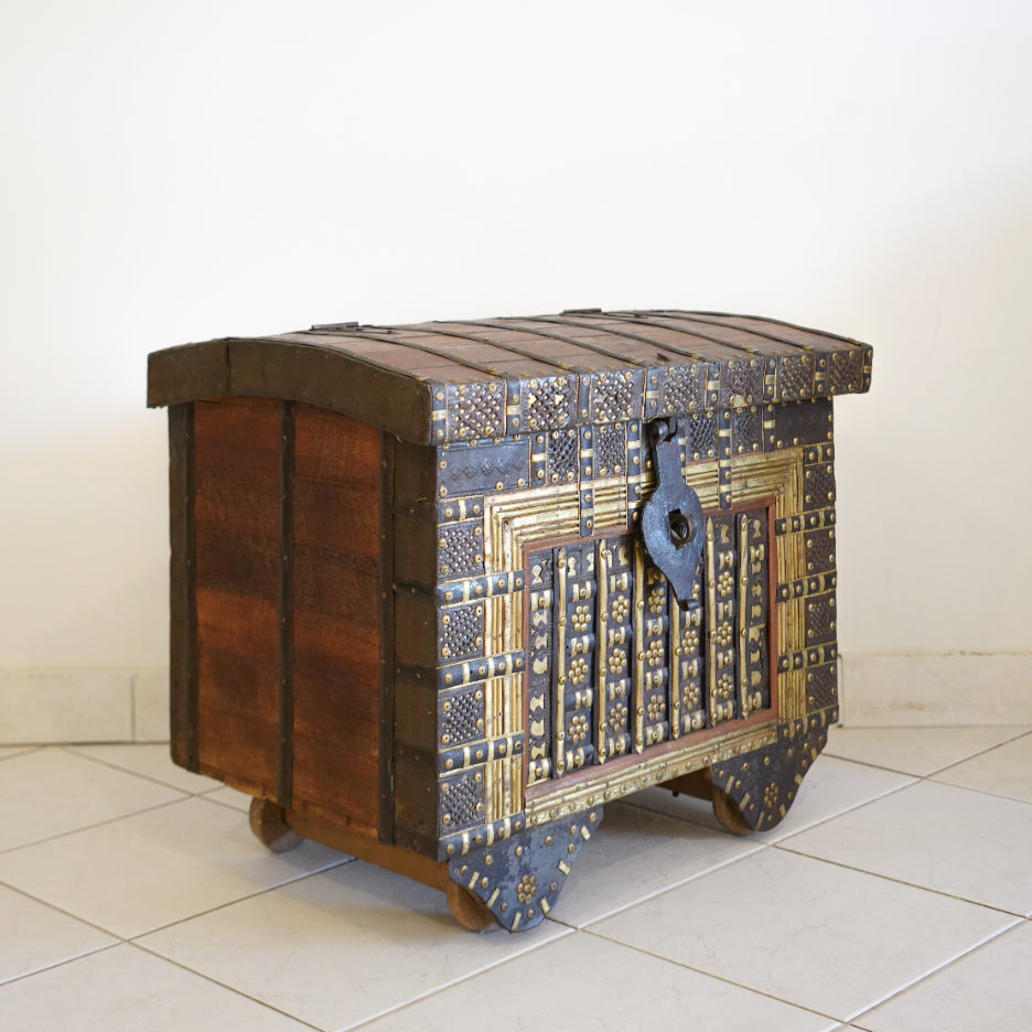 Antique Indian Chest on Wheels
