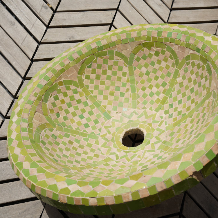 Green Ceramic Tiled Sink