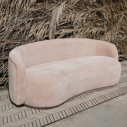 Velvet Beige Sofa