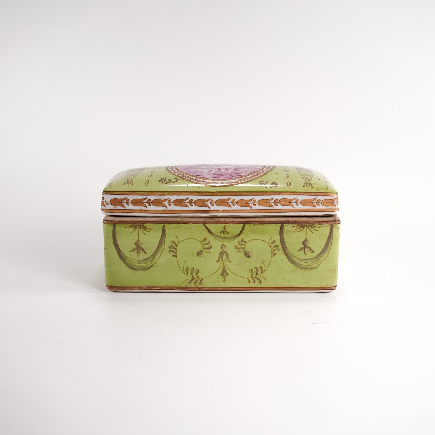 Antique Porcelain Hand Painted Box - Sirdab - Unknown