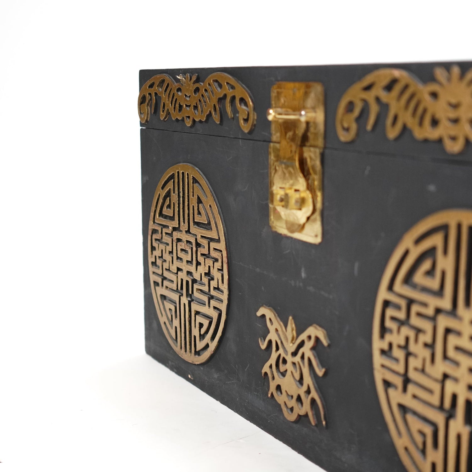 Black Wooden Chest Box - Sirdab - Unknown