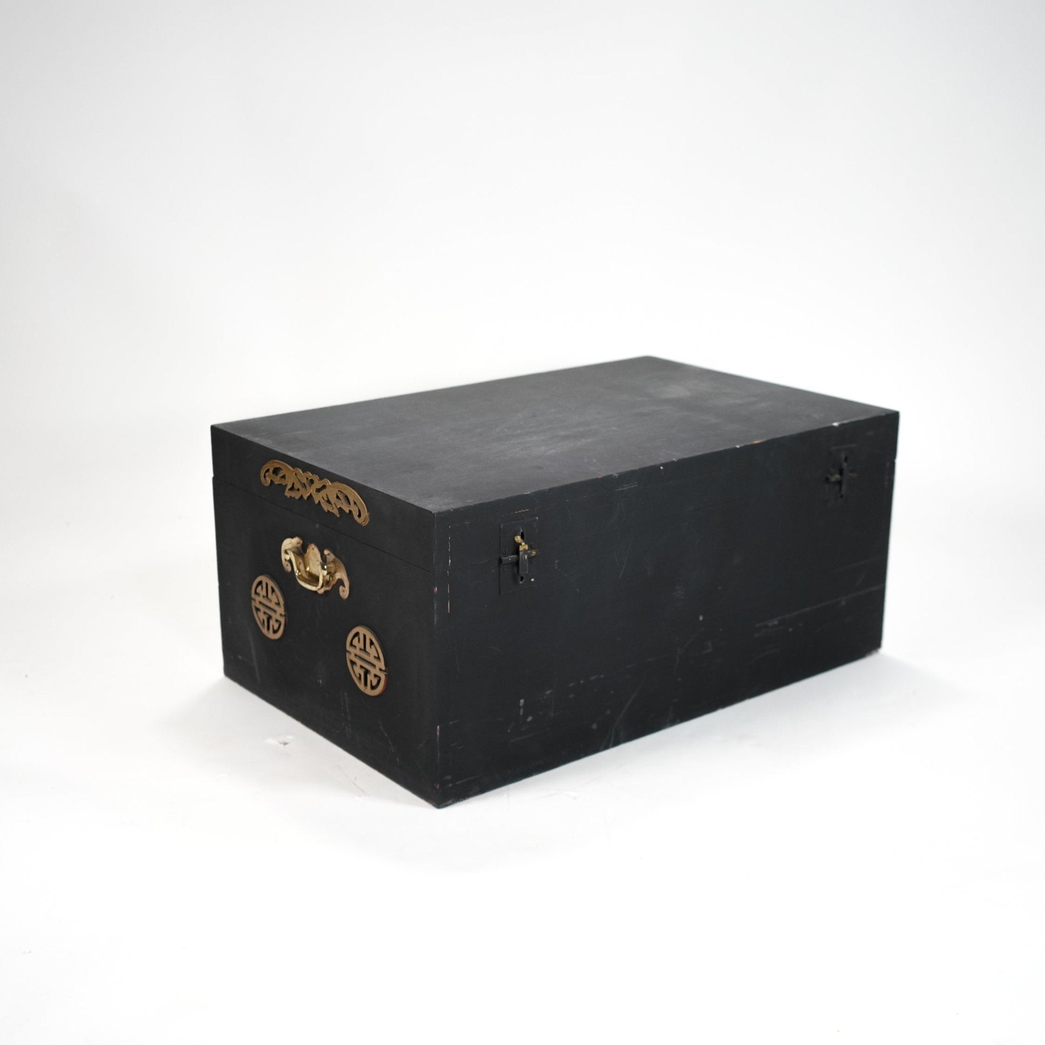 Black Wooden Chest Box - Sirdab - Unknown