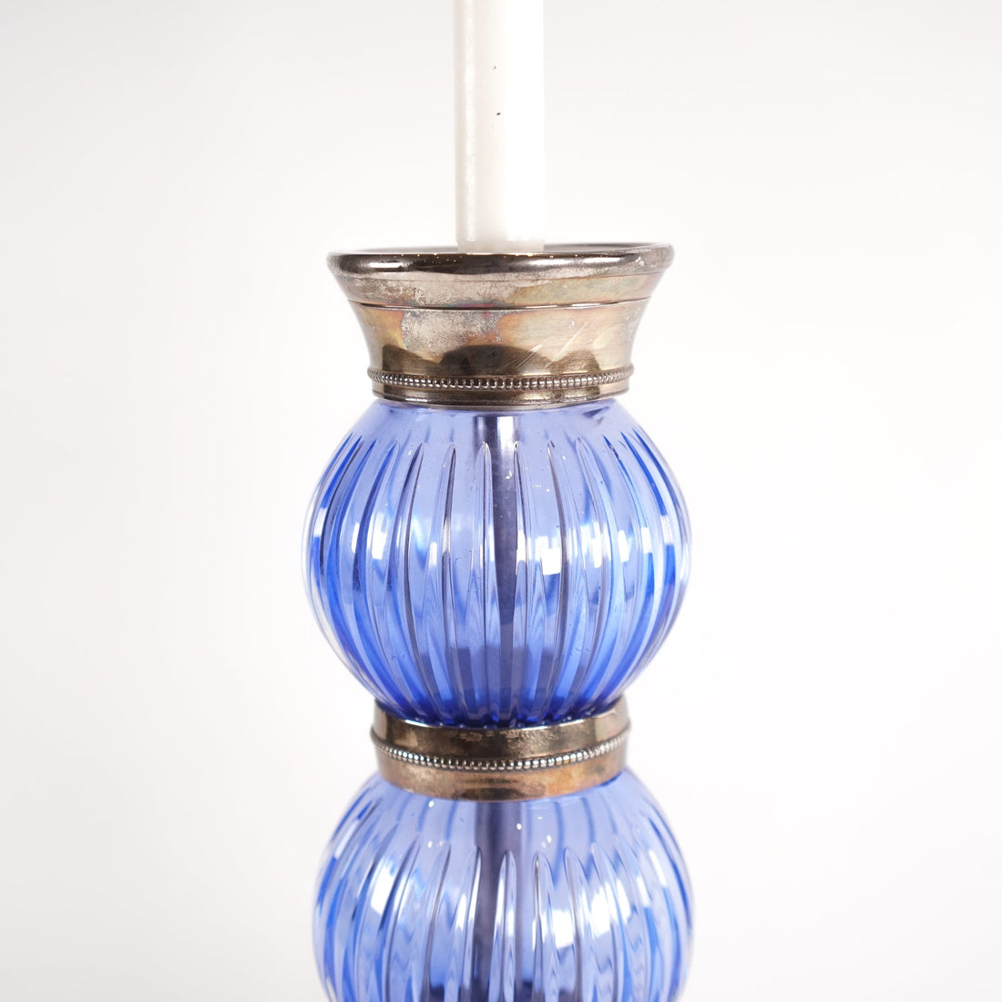 Blue Glass Candle Holder - Sirdab - Unknown