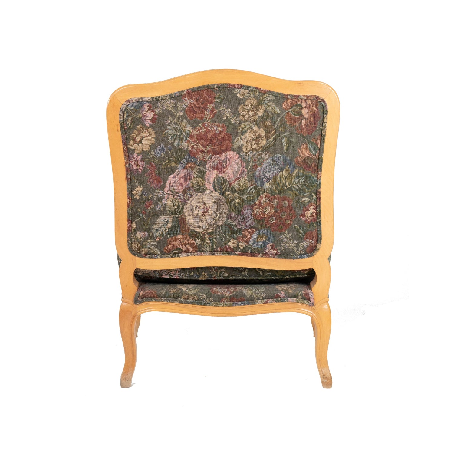 Green Floral Lounge Chair - Sirdab - Unknown