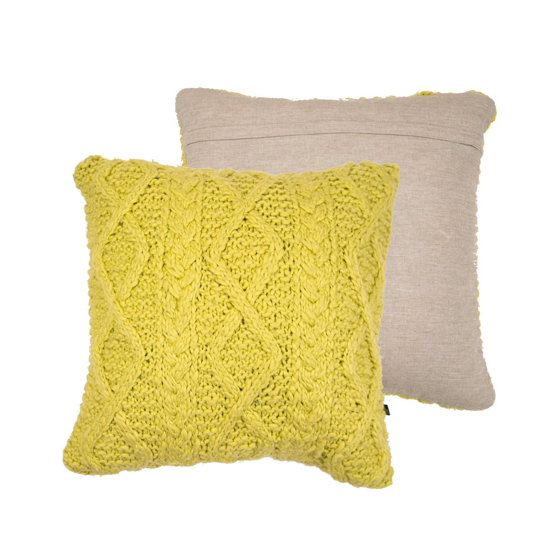 Lime Knitted Pillow Cover - Sirdab - Sirdab