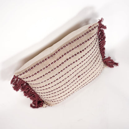 Maroon &amp; Beige Cushion - Sirdab - HD Collection