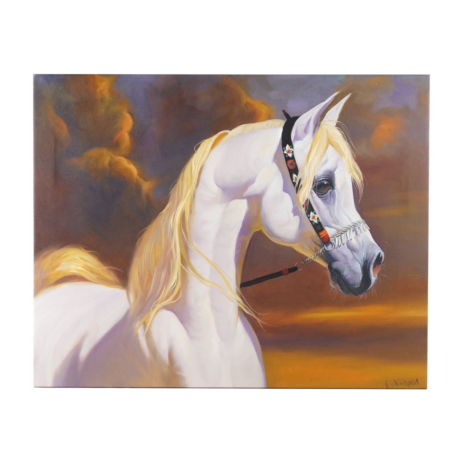 Oil Painting of Horse on Canvas - Sirdab - Sirdab