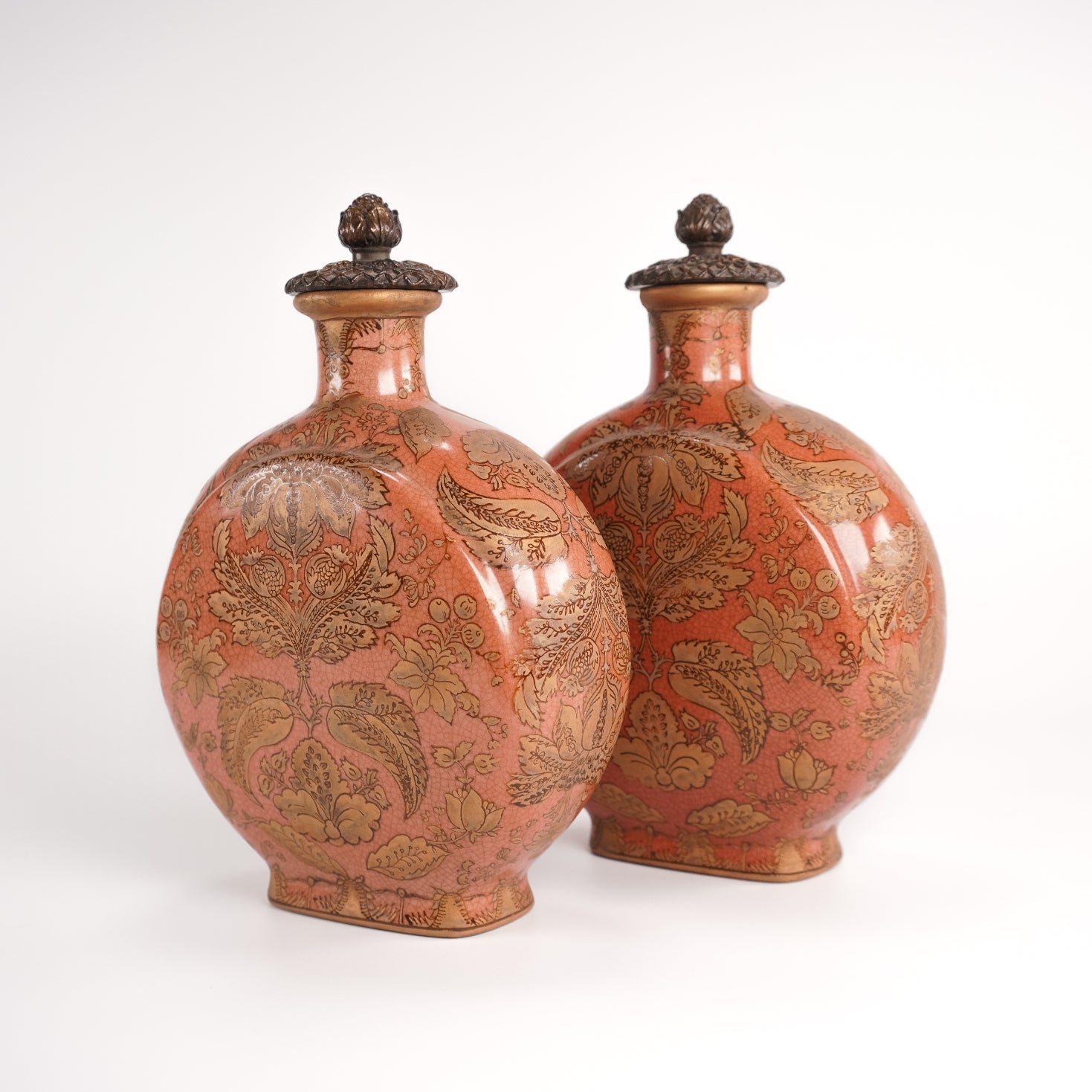 Pair of Pink Moon Flasks - Sirdab - Unknown