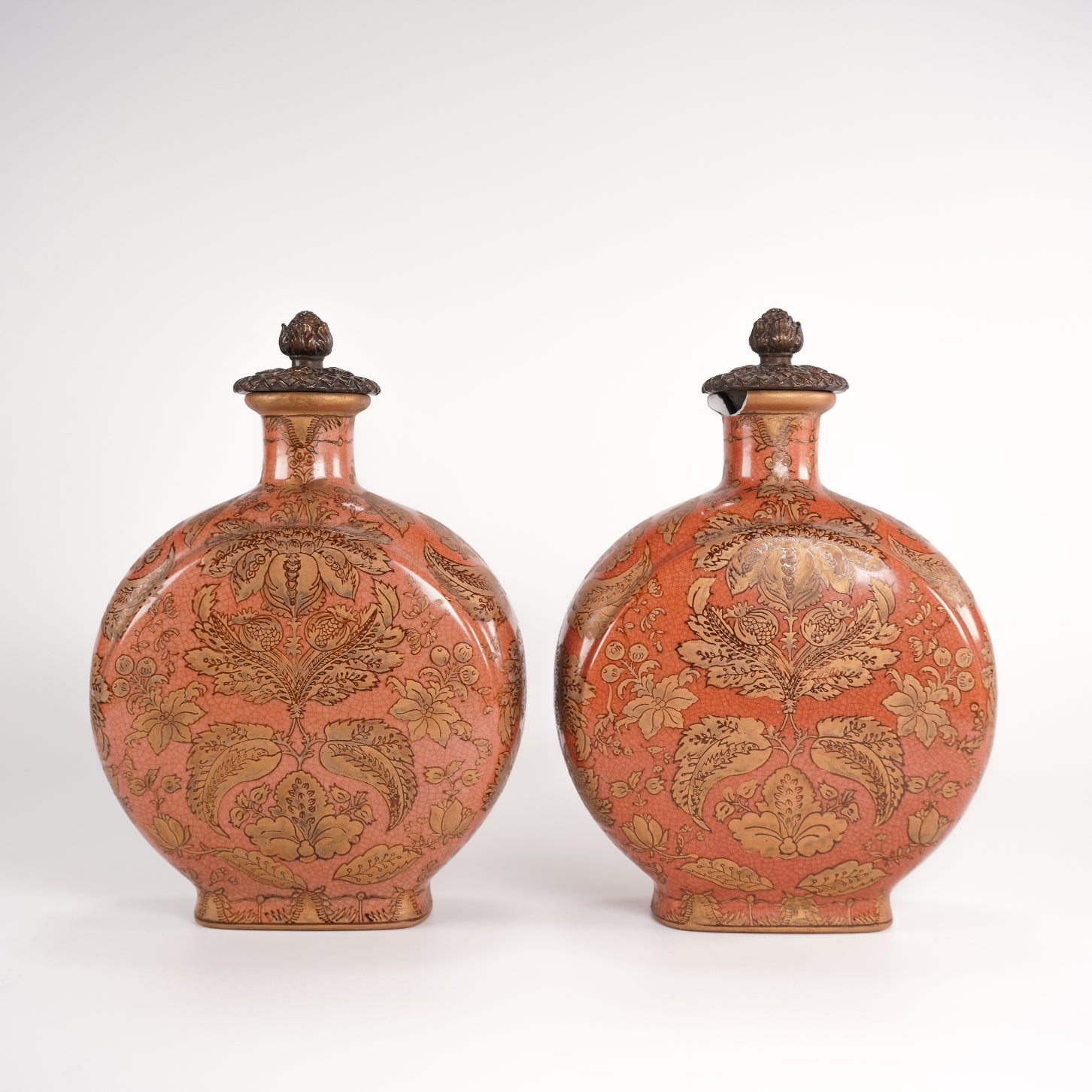 Pair of Pink Moon Flasks - Sirdab - Unknown