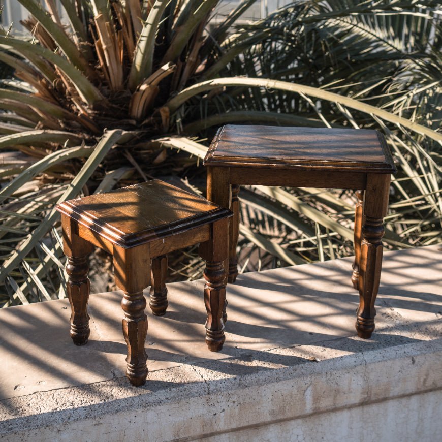 Pair of Wooden Side Tables - Sirdab - Unknown