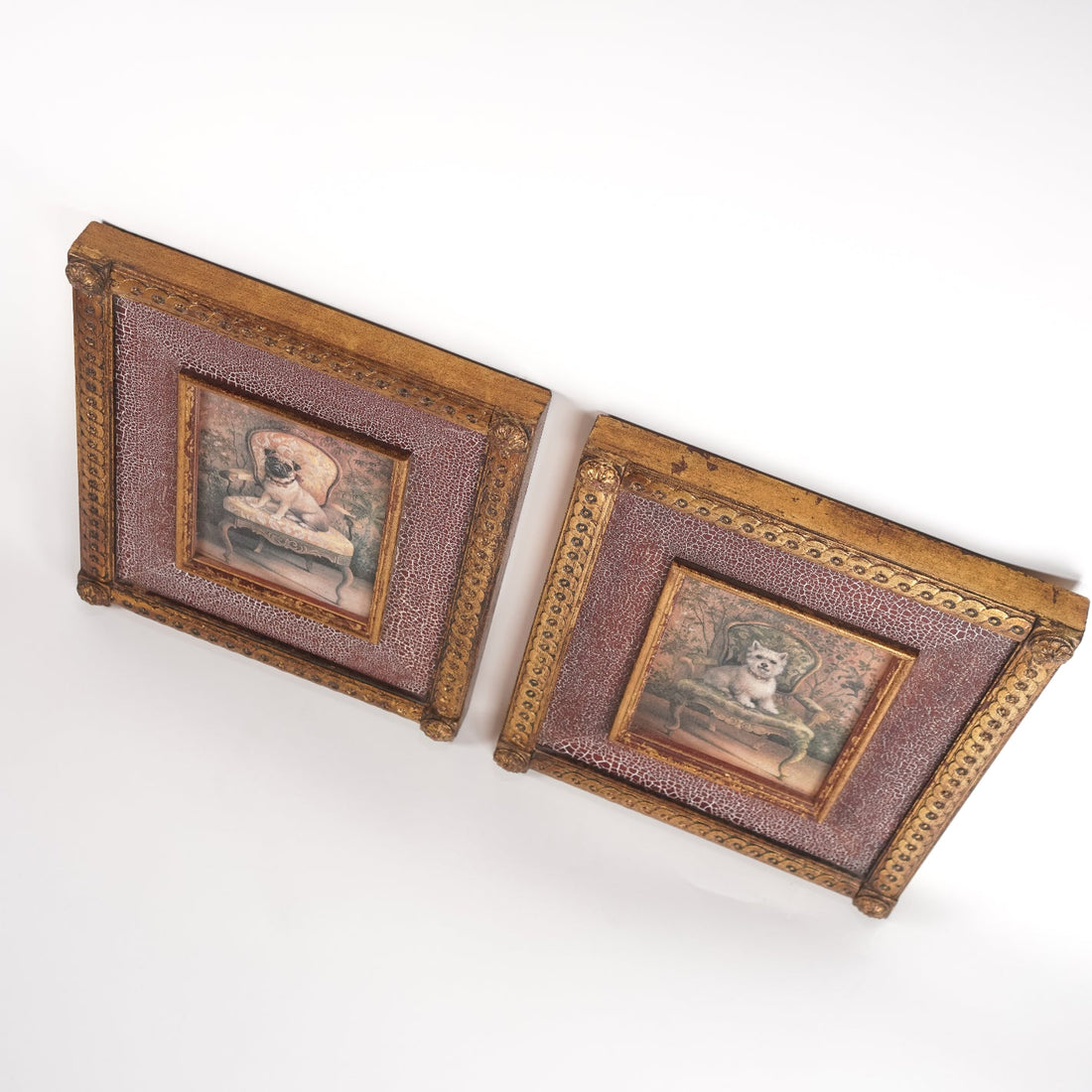 Pair off Golden Bordered Wall Frames - Sirdab - Unknown