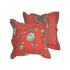 Red & Green Flower Print Cushion Cover - Sirdab - Unknown
