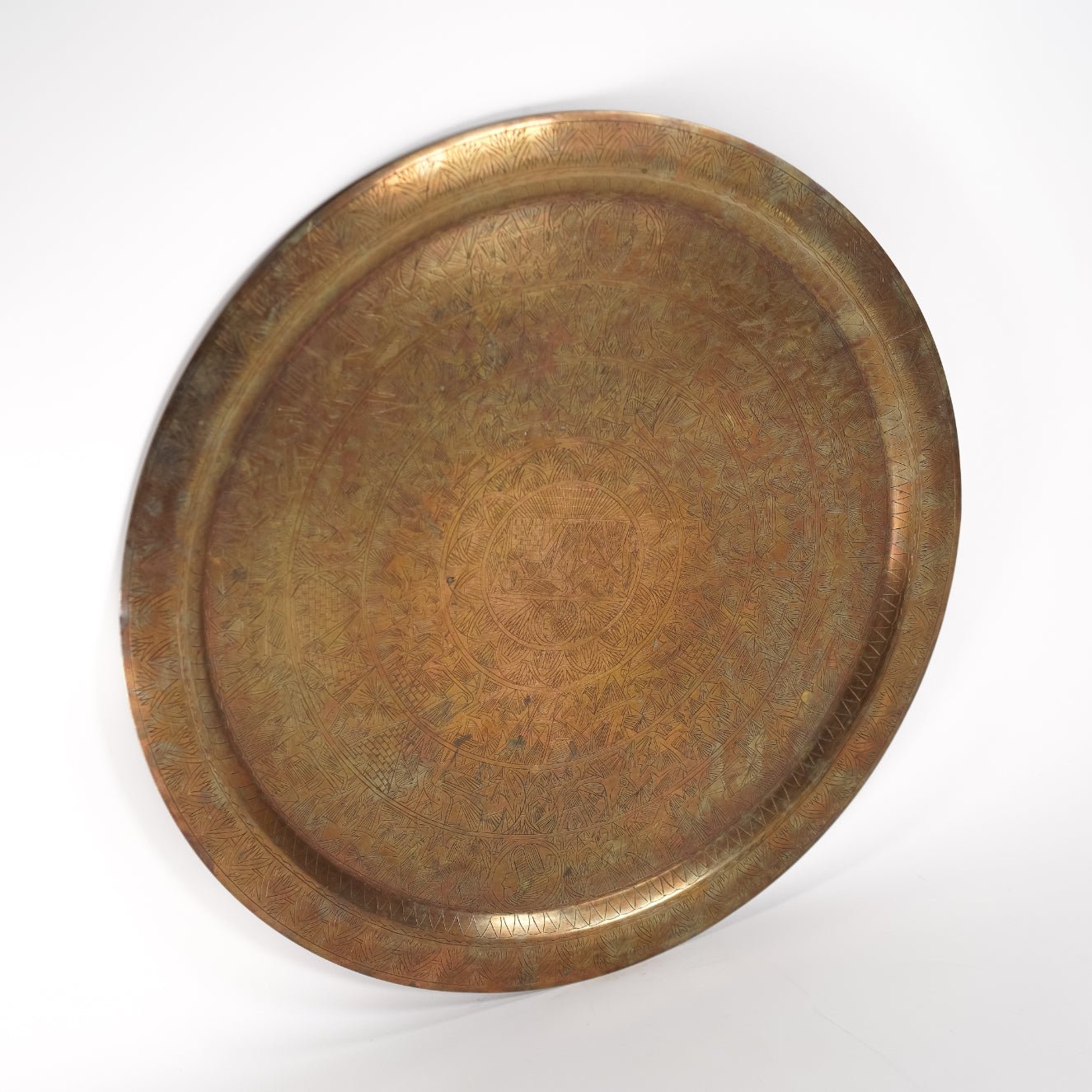 Round Vintage Tray - Sirdab - Unknown